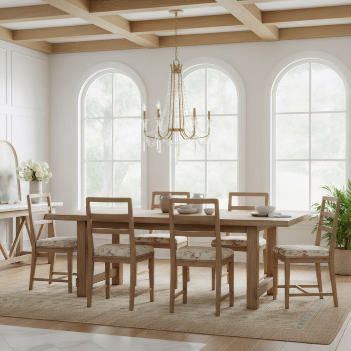 Varaluz - 270C06BK - Six Light Chandelier - Barcelona - Brass Kisser