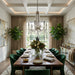 Varaluz - 270C06BK - Six Light Chandelier - Barcelona - Brass Kisser