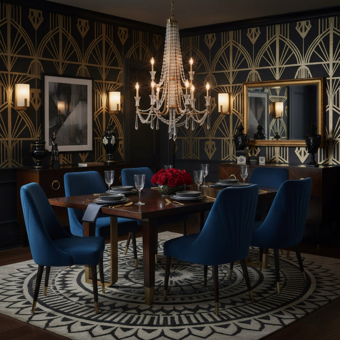 Varaluz - 270C09BK - Nine Light Chandelier - Barcelona - Brass Kisser