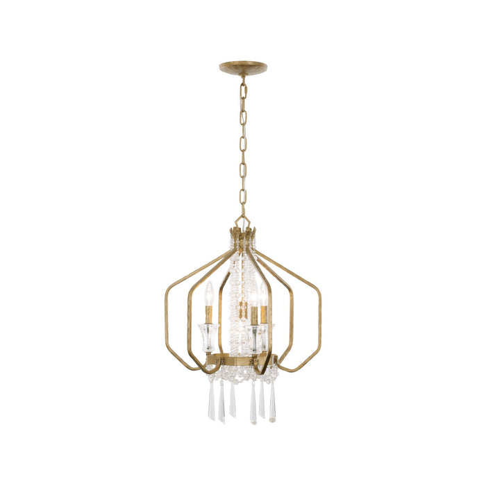 Varaluz - 270P04BK - Four Light Pendant - Barcelona - Brass Kisser
