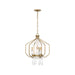 Varaluz - 270P04BK - Four Light Pendant - Barcelona - Brass Kisser