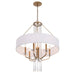 Varaluz - 270P06BK - Six Light Pendant - Barcelona - Brass Kisser