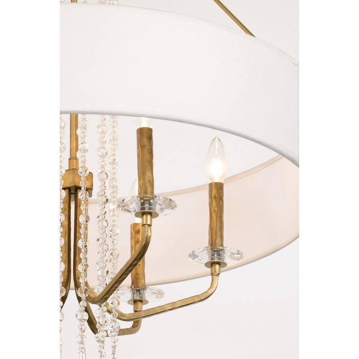 Varaluz - 270P06BK - Six Light Pendant - Barcelona - Brass Kisser