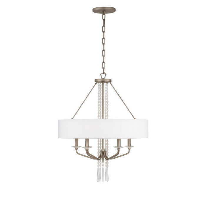 Varaluz - 270P06TR - Six Light Pendant - Barcelona - Transcend Silver