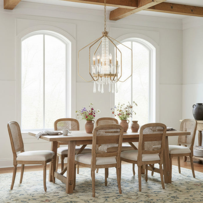 Varaluz - 270P07BK - Seven Light Pendant - Barcelona - Brass Kisser