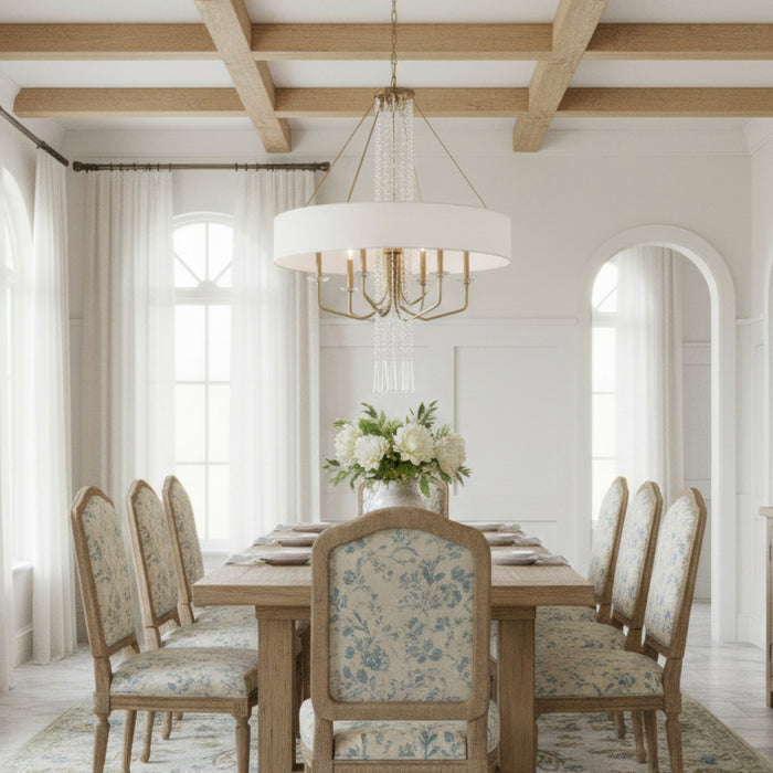 Varaluz - 270P09BK - Nine Light Pendant - Barcelona - Brass Kisser