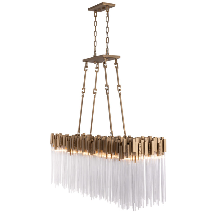 Varaluz - 309N10HG - Ten Light Linear Pendant - Matrix - Havana Gold