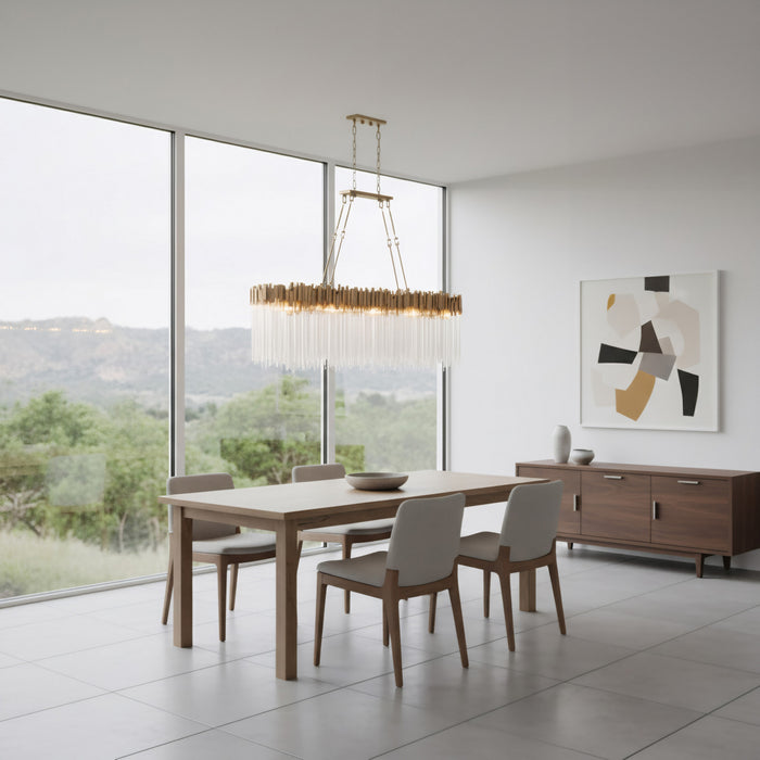 Varaluz - 309N10HG - Ten Light Linear Pendant - Matrix - Havana Gold