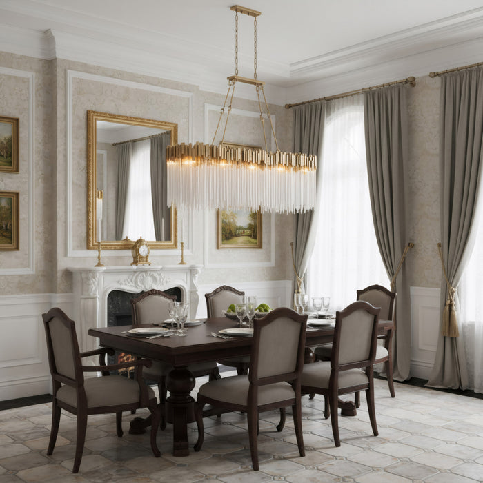 Varaluz - 309N10HG - Ten Light Linear Pendant - Matrix - Havana Gold