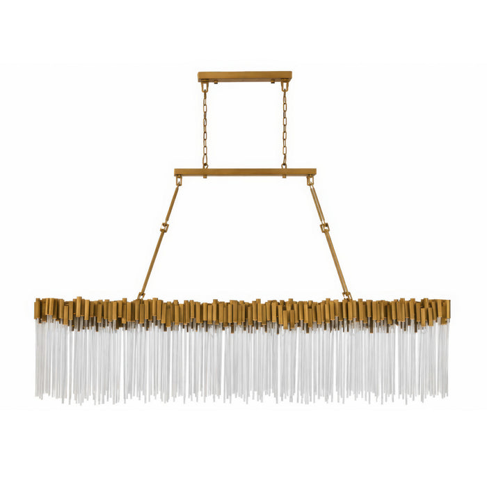 Varaluz - 309N12HG - 12 Light Linear Chandelier - Matrix - Havana Gold