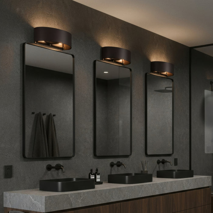 Varaluz - 323B02DBFG - Two Light Bath - Cannery - Dark Bronze / French Gold