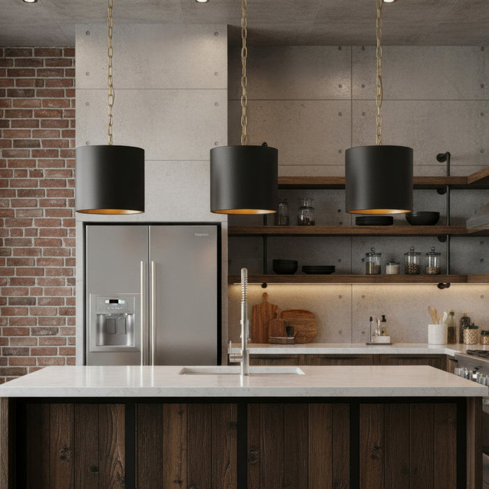 Varaluz - 323M01DBFG - One Light Pendant - Cannery - Dark Bronze / French Gold