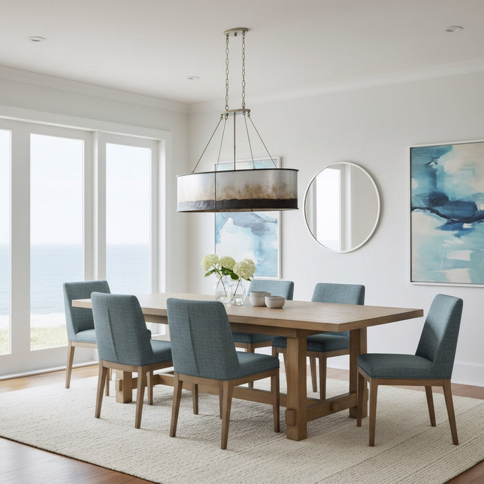 Varaluz - 323N05OG - Five Light Linear Pendant - Cannery - Ombre Galvanized