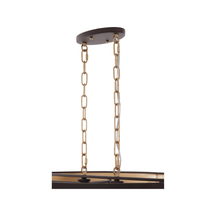 Varaluz - 323N06DBFG - Six Light Pendant - Cannery - Dark Bronze / French Gold