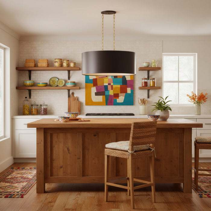 Varaluz - 323N06DBFG - Six Light Pendant - Cannery - Dark Bronze / French Gold