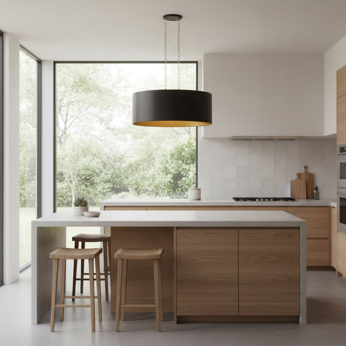 Varaluz - 323N06DBFG - Six Light Pendant - Cannery - Dark Bronze / French Gold