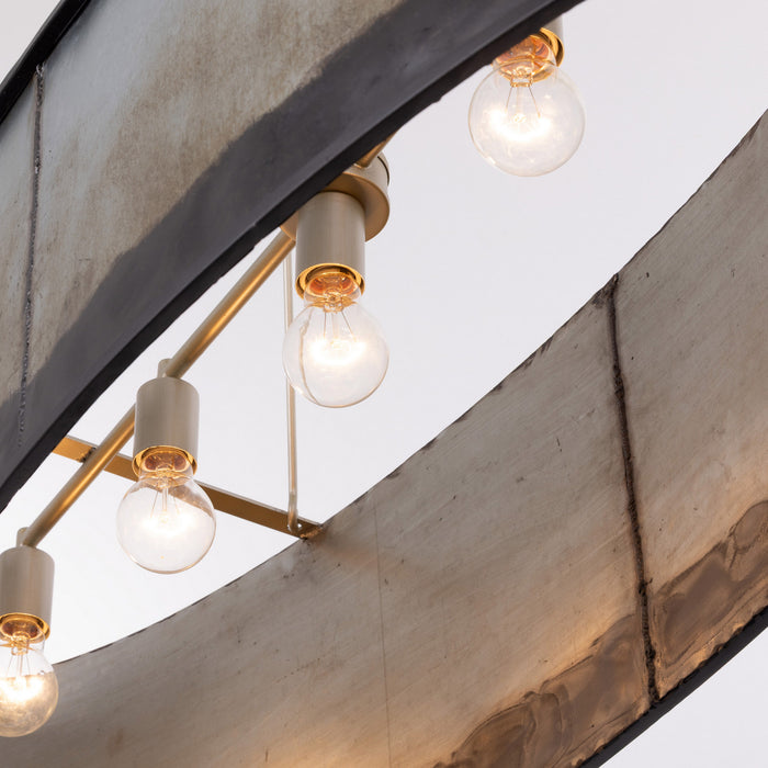 Varaluz - 323N07OG - Seven Light Linear Pendant - Cannery - Ombre Galvanized