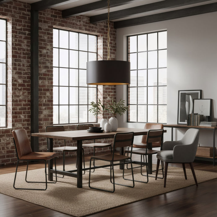 Varaluz - 323P04DBFG - Four Light Pendant - Cannery - Dark Bronze / French Gold