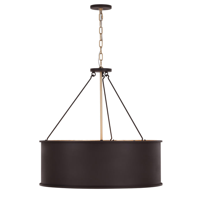Varaluz - 323P05DBFG - Five Light Pendant - Cannery - Dark Bronze / French Gold