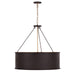 Varaluz - 323P05DBFG - Five Light Pendant - Cannery - Dark Bronze / French Gold
