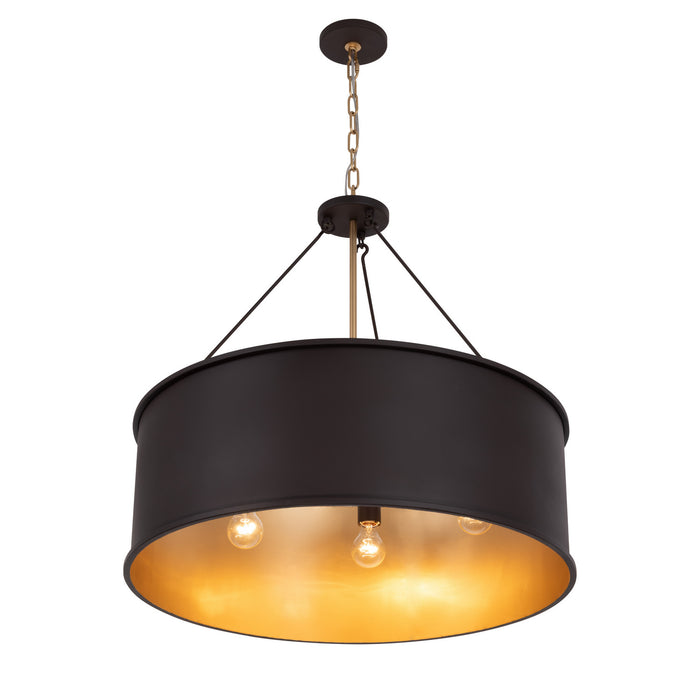 Varaluz - 323P05DBFG - Five Light Pendant - Cannery - Dark Bronze / French Gold