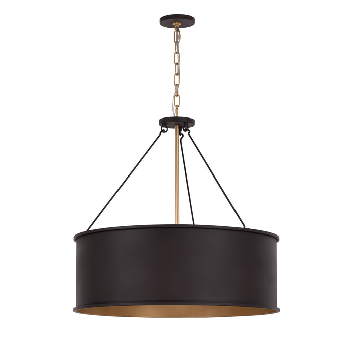Varaluz - 323P05DBFG - Five Light Pendant - Cannery - Dark Bronze / French Gold