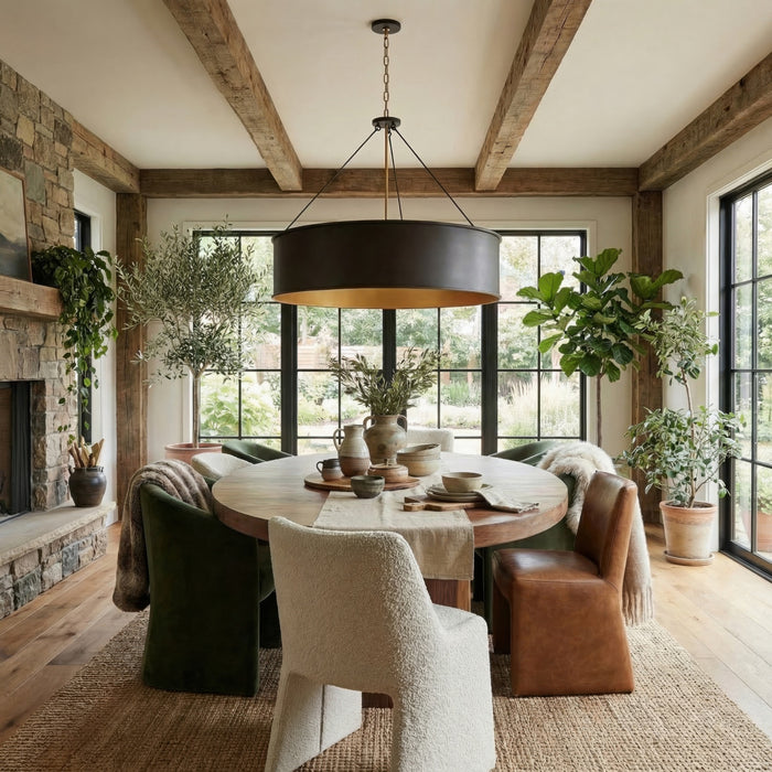 Varaluz - 323P06DBFG - Six Light Pendant - Cannery - Dark Bronze / French Gold