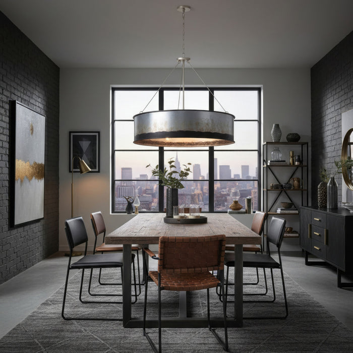 Varaluz - 323P06OG - Six Light Pendant - Cannery - Ombre Galvanized