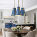 Varaluz - 536M01FBBRZ - One Light Pendant - Brasserie - French Blue/Heritage Bronze