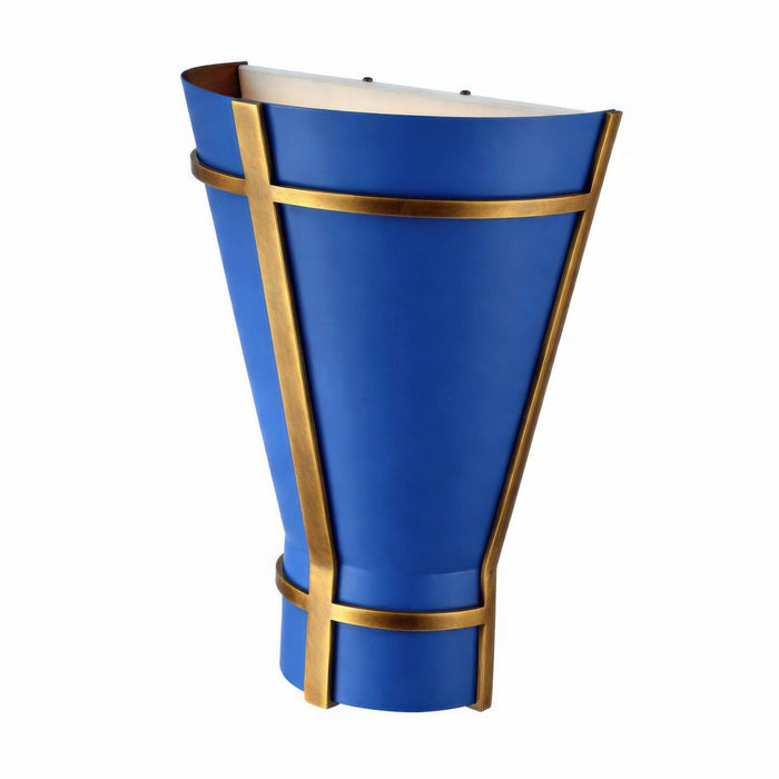 Varaluz - 536W01FBBRZ - One Light Wall Sconce - Brasserie - French Blue/Heritage Bronze