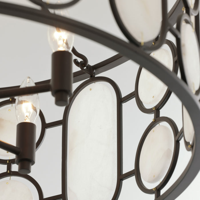 Varaluz - 555P06DB - Six Light Pendant - Oval Office - Ironclad