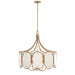 Varaluz - 556P05BK - Five Light Pendant - Panelist - Brass Kisser