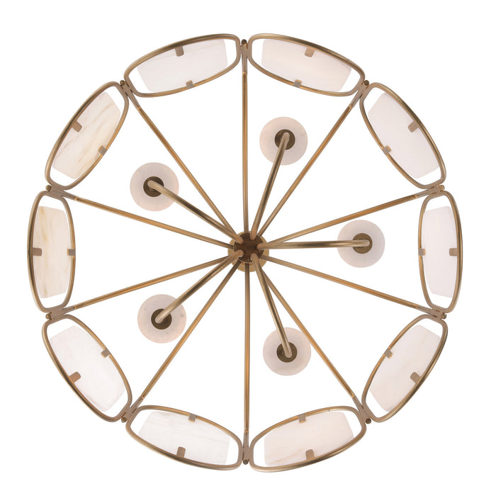 Varaluz - 556P05BK - Five Light Pendant - Panelist - Brass Kisser