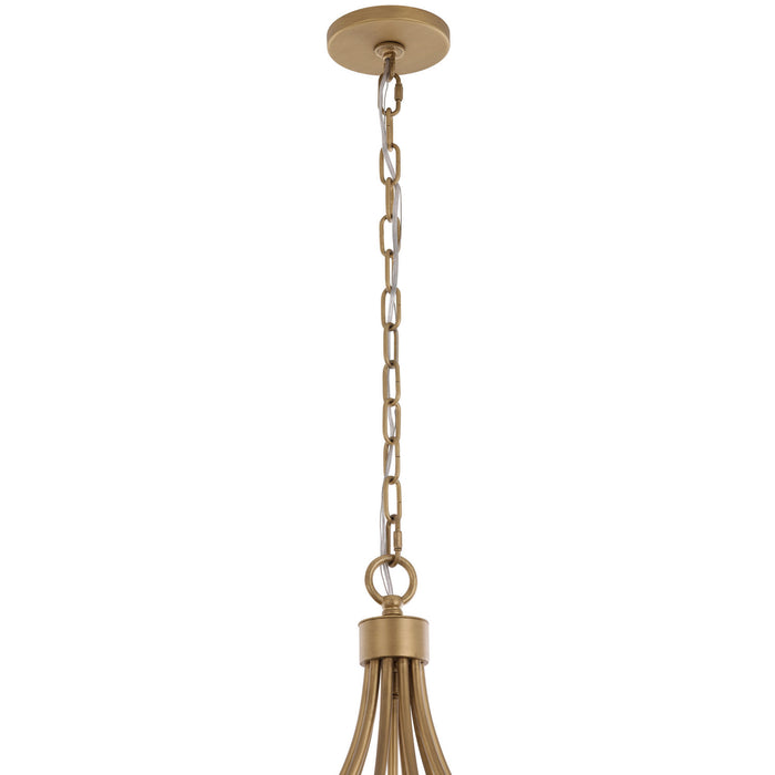 Varaluz - 556P05BK - Five Light Pendant - Panelist - Brass Kisser