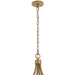Varaluz - 556P05BK - Five Light Pendant - Panelist - Brass Kisser