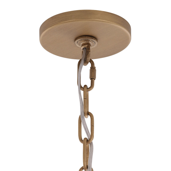 Varaluz - 556P05BK - Five Light Pendant - Panelist - Brass Kisser
