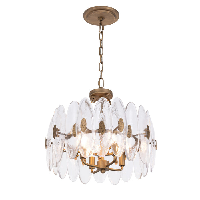 Varaluz - 557S04HG - Four Light Semi-Flush Mount - Aurora - Havana Gold