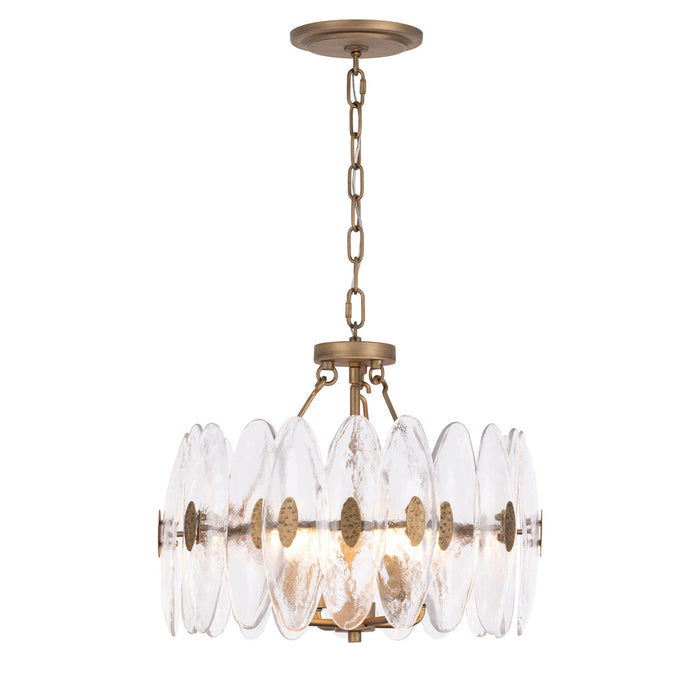 Varaluz - 557S04HG - Four Light Semi-Flush Mount - Aurora - Havana Gold