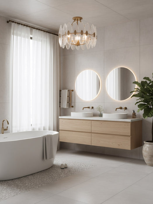 Varaluz - 557S04HG - Four Light Semi-Flush Mount - Aurora - Havana Gold