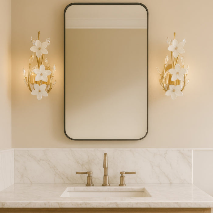 Varaluz - 558W02FG - Two Light Wall Sconce - Petal Court - French Gold