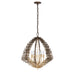 Varaluz - 559P06DBFG - Six Light Pendant - Construct - Dark Bronze / French Gold