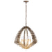 Varaluz - 559P06DBFG - Six Light Pendant - Construct - Dark Bronze / French Gold