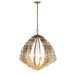 Varaluz - 559P08DBFG - Eight Light Pendant - Construct - Dark Bronze / French Gold