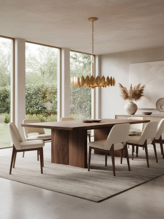 Varaluz - 560C05BK - Five Light Pendant - Petal Reign - Brass Kisser