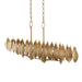 Varaluz - 560N06BK - Six Light Pendant - Petal Reign - Brass Kisser