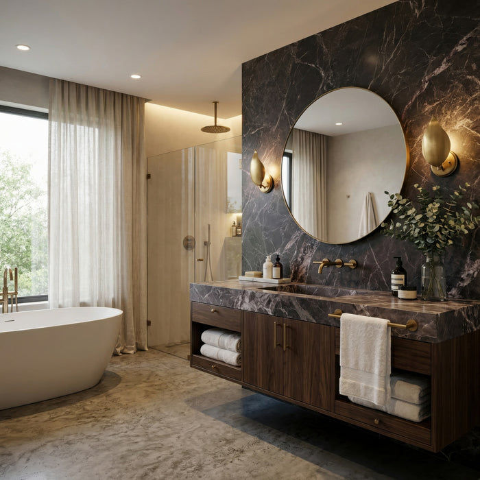 Varaluz - 560W01BK - One Light Wall Sconce - Petal Reign - Brass Kisser