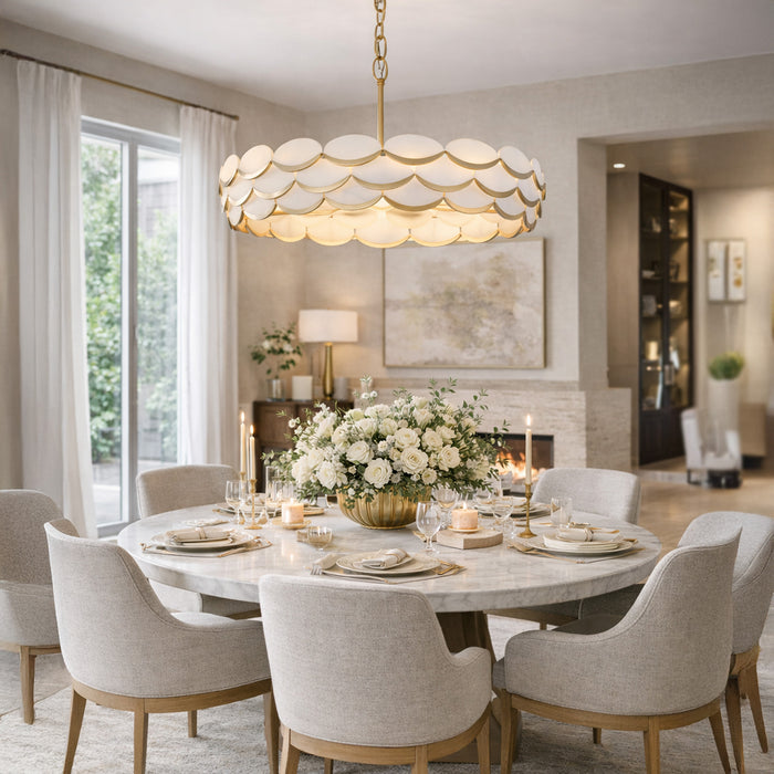 Varaluz - 561C08FG - Eight Light Pendant - High Tide - French Gold