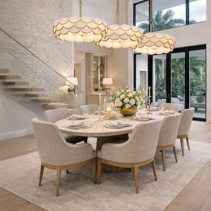 Varaluz - 561C08FG - Eight Light Pendant - High Tide - French Gold