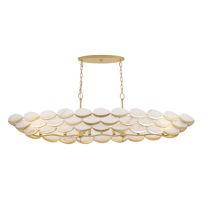 Varaluz - 561N06FG - Six Light Pendant - High Tide - French Gold