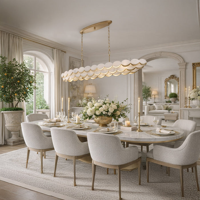 Varaluz - 561N06FG - Six Light Pendant - High Tide - French Gold